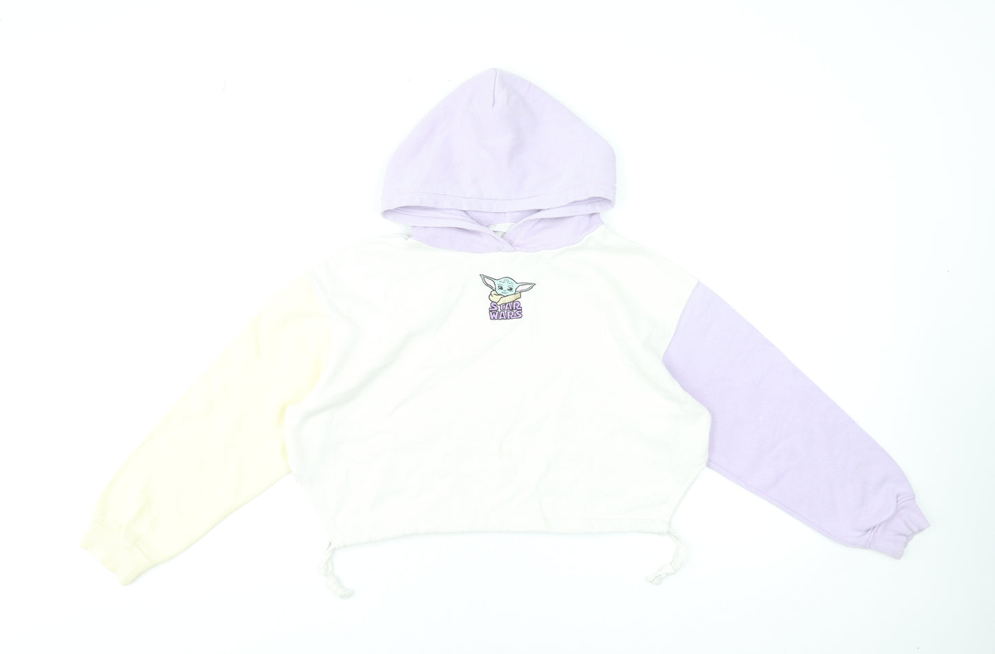 Star Wars Girls Multicoloured Hoodie Baby Yoda Design Size 10-11 Years
