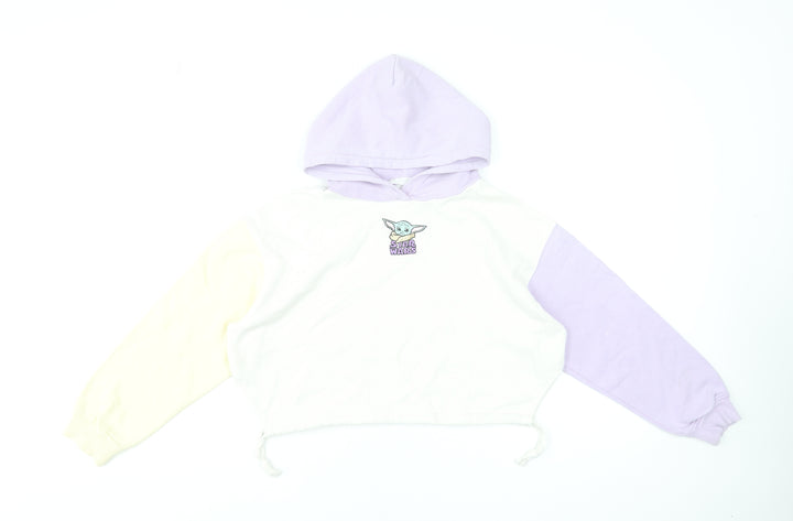 Star Wars Girls Multicoloured Hoodie Baby Yoda Design Size 10-11 Years
