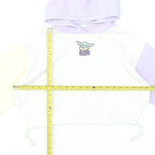 Star Wars Girls Multicoloured Hoodie Baby Yoda Design Size 10-11 Years