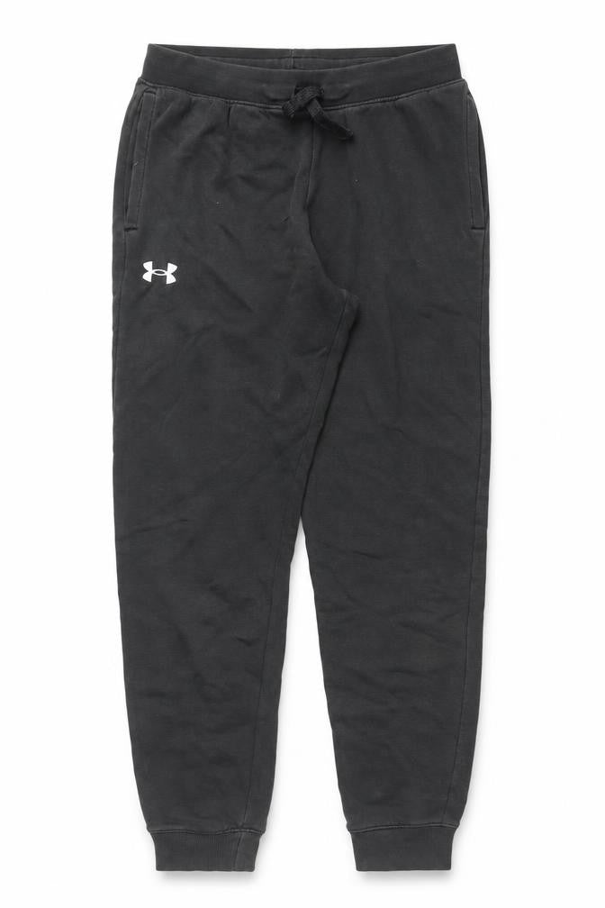 Under Armour Boys Black Fleece Jogger Trousers Size L Comfortable Activewear