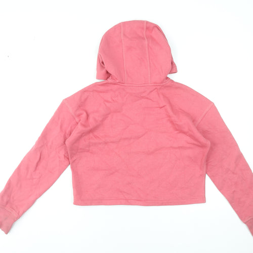 Nike Girls Pink Hooded Pullover Sweatshirt XL 156-166cm Cotton Blend