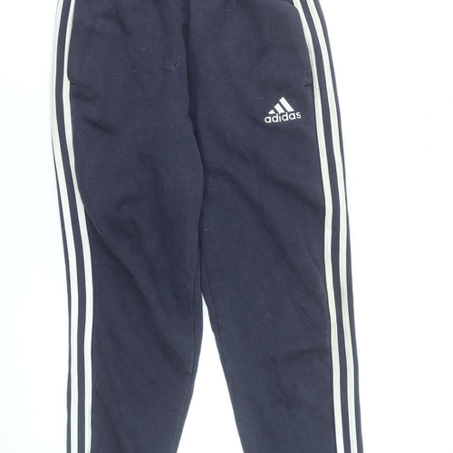 Adidas Men’s Blue Jogger Sweatpants S Elastic Waist Tapered Fit