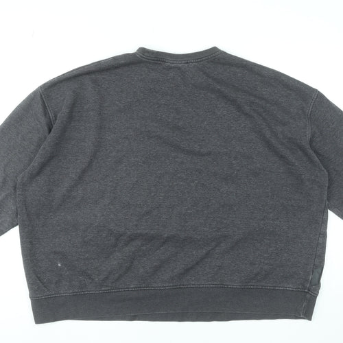 Disney Women’s Grey Minnie Mouse Bow Sweatshirt 2XL Cotton Blend
