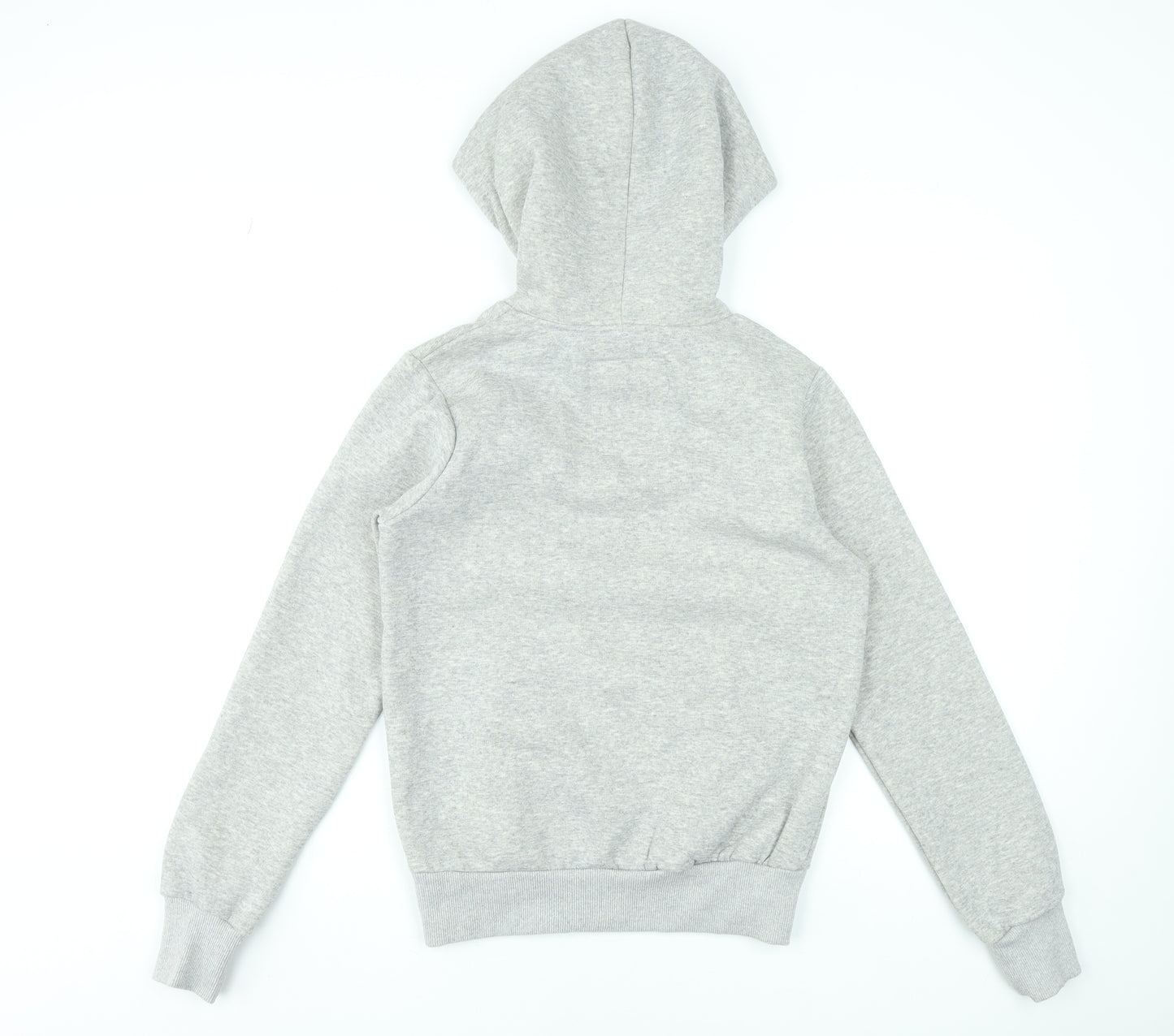 Stone Goose Women Grey Pullover Hoodie Size 2 Cotton Blend Graphic