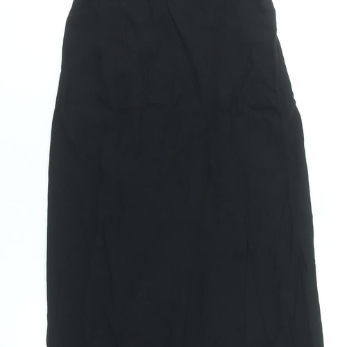 Anima Women’s Black Long Bodycon Dress Size 14 Beaded Strap V-Neck