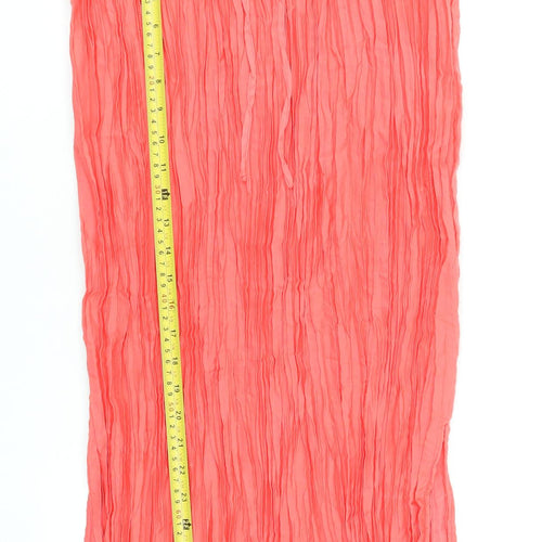 Hush Womens Pink Pleated Midi Skirt Size 14 Elastic Waist