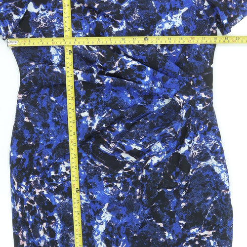 Marks and Spencer Women’s Blue Ruched Sheath Dress Size 12