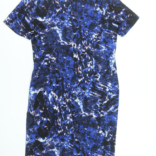 Marks and Spencer Women’s Blue Ruched Sheath Dress Size 12