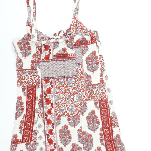 Next Women's Multicoloured Size 8 Bohemian Viscose Slip Dress