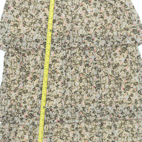 Wallis Women’s Multicoloured Floral Midi Peasant Skirt Size 10