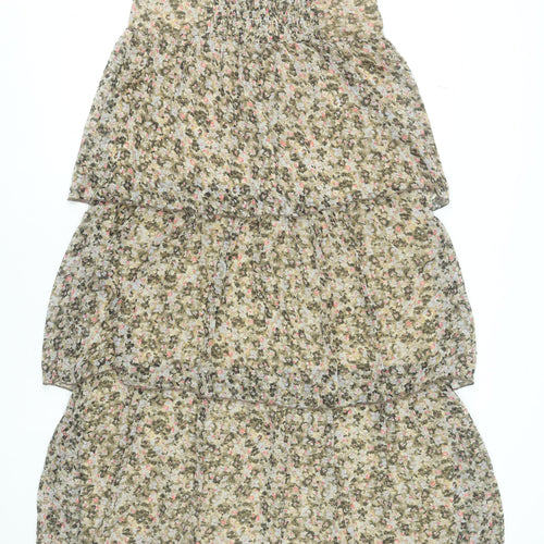 Wallis Women’s Multicoloured Floral Midi Peasant Skirt Size 10