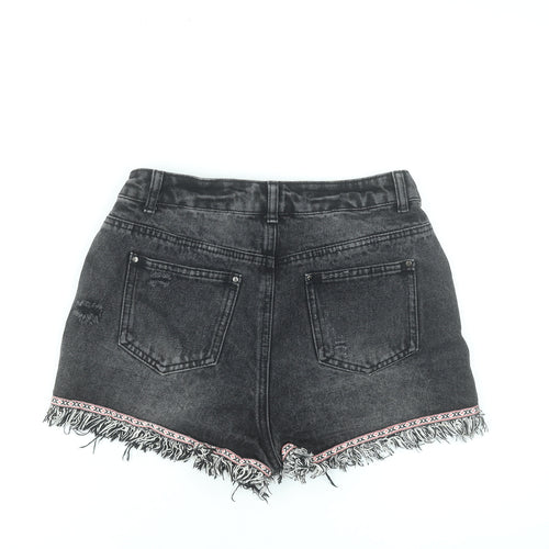 Denim Co. Women’s Black Cut-Off Fringe Denim Shorts Size 10