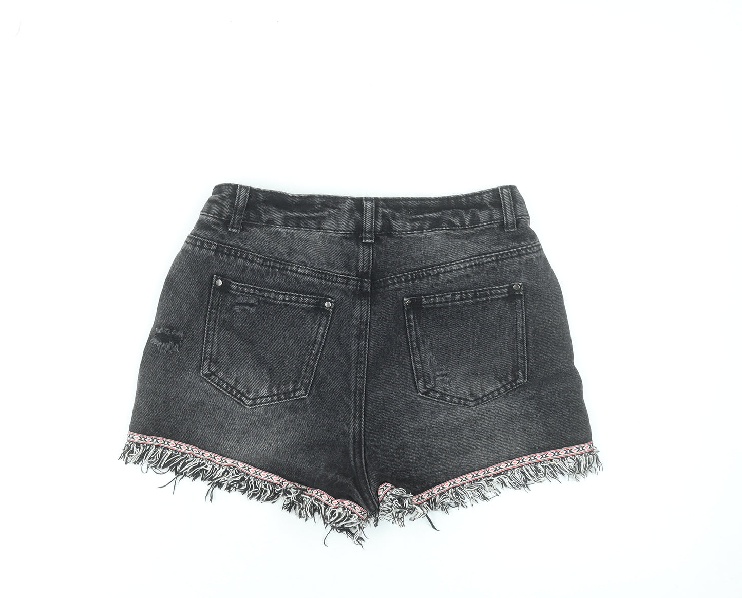 Denim Co. Women’s Black Cut-Off Fringe Denim Shorts Size 10
