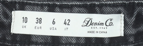 Denim Co. Women’s Black Cut-Off Fringe Denim Shorts Size 10