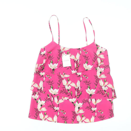 Oasis Women’s Pink Floral Camisole Tank Top Size 8