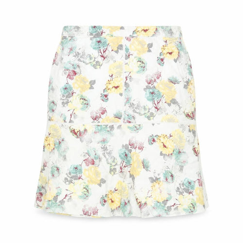 Next Womens Floral A-Line Linen Blend Midi Skirt Size 14 Multicoloured