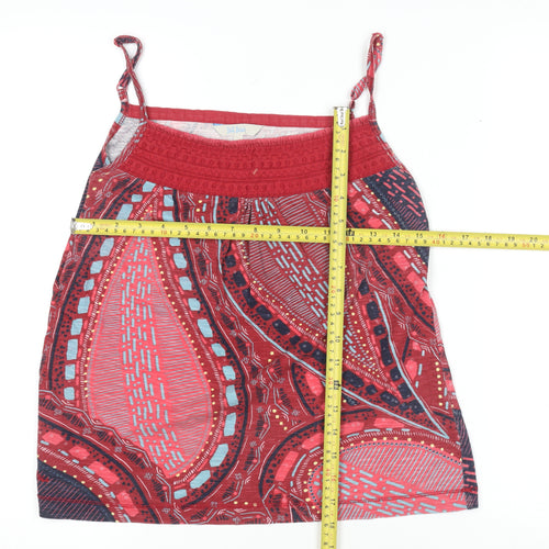 Foi Foi Women’s Red Bohemian Cotton Camisole Top Size 12