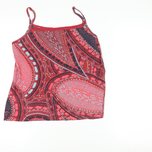 Foi Foi Women’s Red Bohemian Cotton Camisole Top Size 12