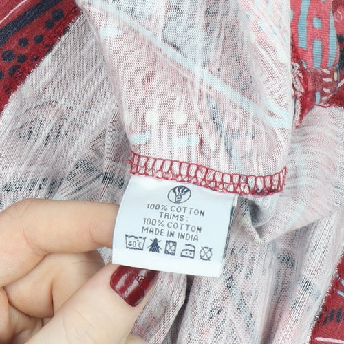 Foi Foi Women’s Red Bohemian Cotton Camisole Top Size 12