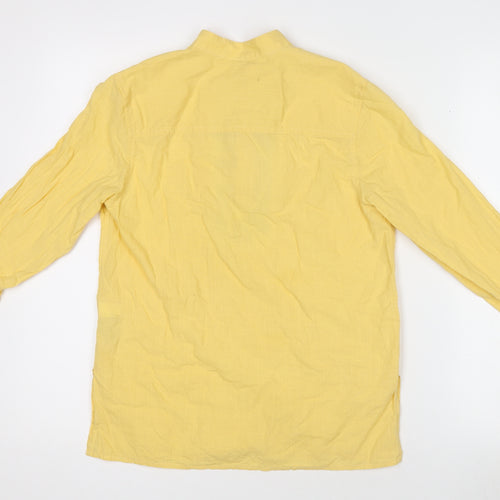 Next Girls Yellow Linen Embroidered Tunic Blouse 10 Years
