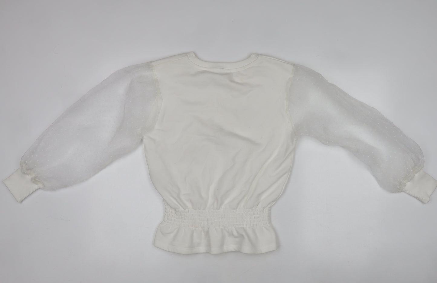 River Island Womens White XS Puff Sleeve Tunic Blouse