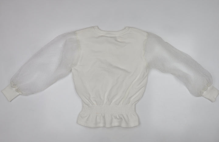 River Island Womens White XS Puff Sleeve Tunic Blouse