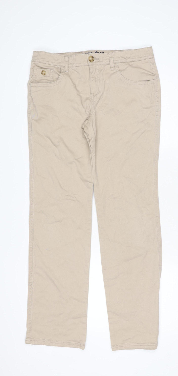 Justice Jeans Beige Straight Leg Juniors 16 Regular Teen Girls Cotton Blend