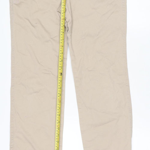 Justice Jeans Beige Straight Leg Juniors 16 Regular Teen Girls Cotton Blend