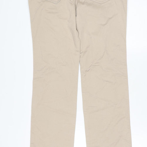 Justice Jeans Beige Straight Leg Juniors 16 Regular Teen Girls Cotton Blend