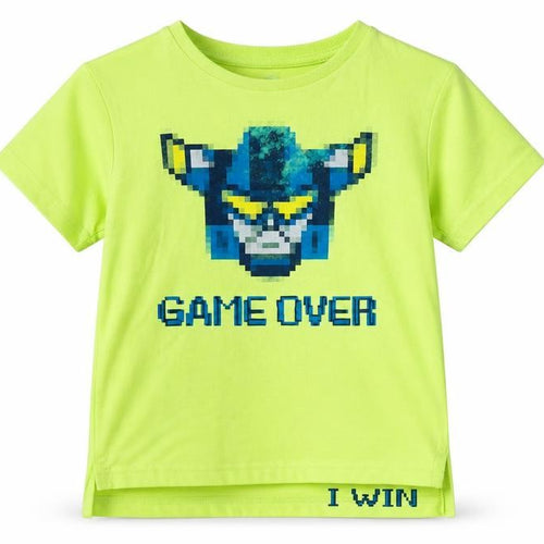 Next Boys Green 5 Years Game Over Graphic Cotton Blend T-Shirt