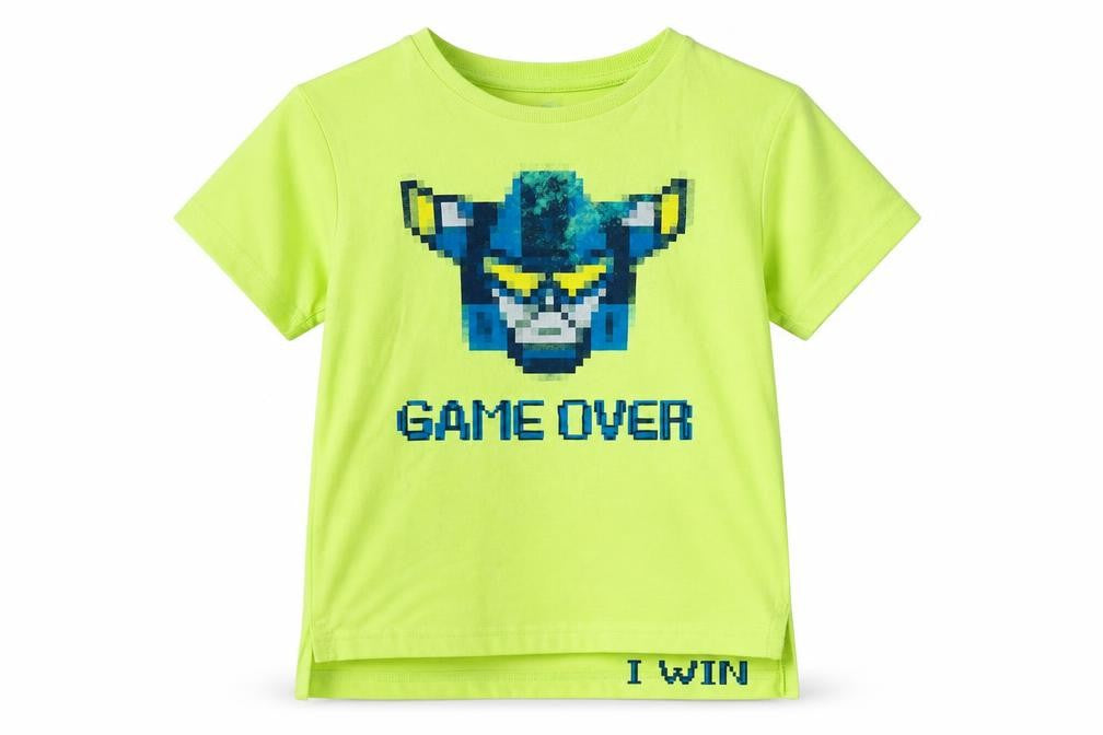 Next Boys Green 5 Years Game Over Graphic Cotton Blend T-Shirt