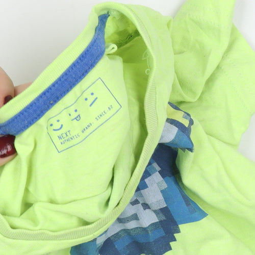 Next Boys Green 5 Years Game Over Graphic Cotton Blend T-Shirt