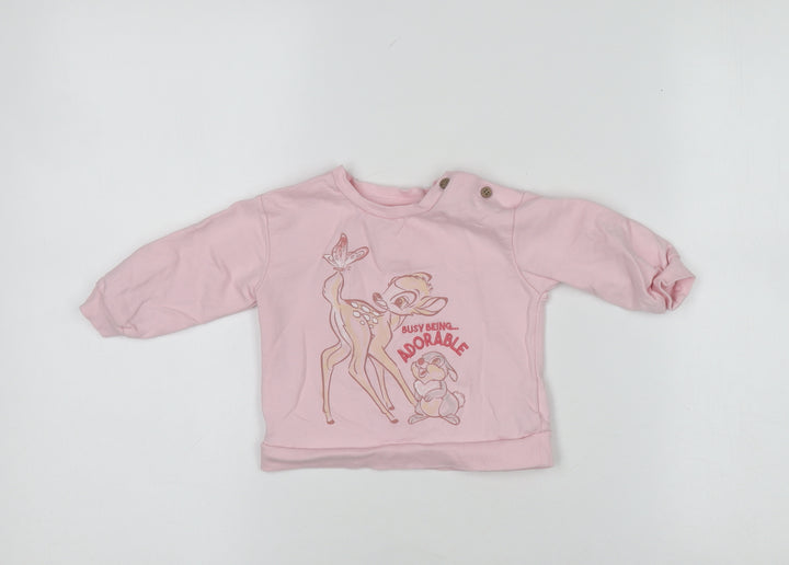 Dunnes Stores Pink Disney Bambi Pullover Jumper 6-9 Months Baby