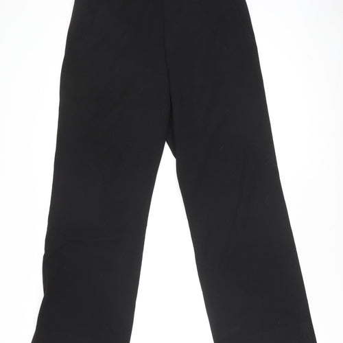 Remus Uomo Womens Black Straight Leg Trousers Size 30R Polyester Blend