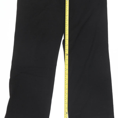 Remus Uomo Womens Black Straight Leg Trousers Size 30R Polyester Blend