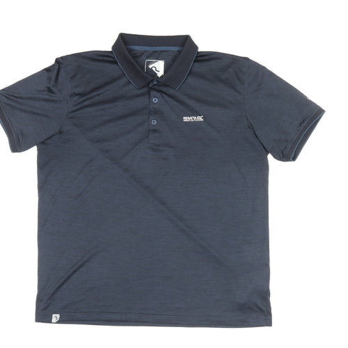 Regatta Great Outdoors Men's Blue XL Polo Shirt Quick Dry Activewear