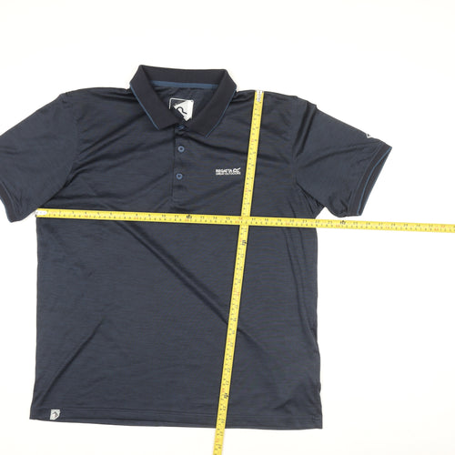 Regatta Great Outdoors Men's Blue XL Polo Shirt Quick Dry Activewear