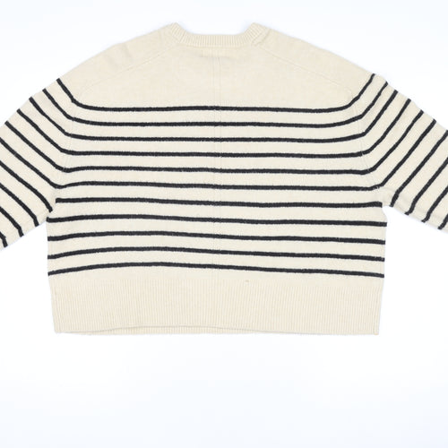 Universal Thread Women’s Beige Striped Crew Neck Knit Jumper 2XL