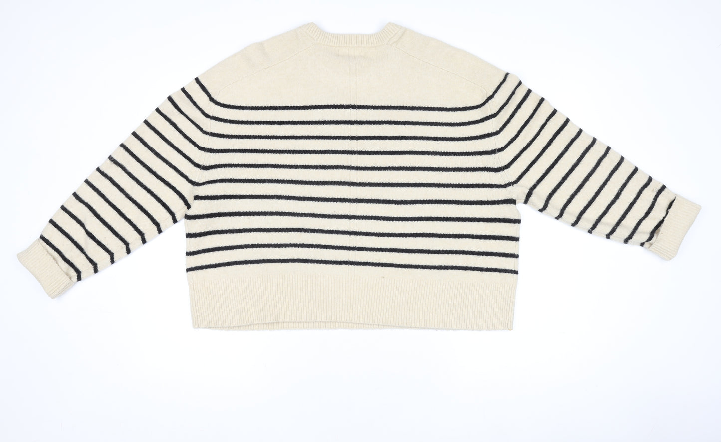 Universal Thread Women’s Beige Striped Crew Neck Knit Jumper 2XL