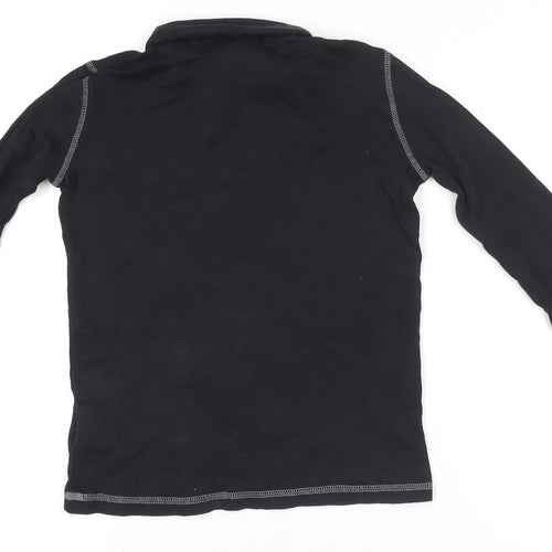 Crivit Boys Black Long Sleeve Graphic Roll Neck Sports T-Shirt 10-11 Years