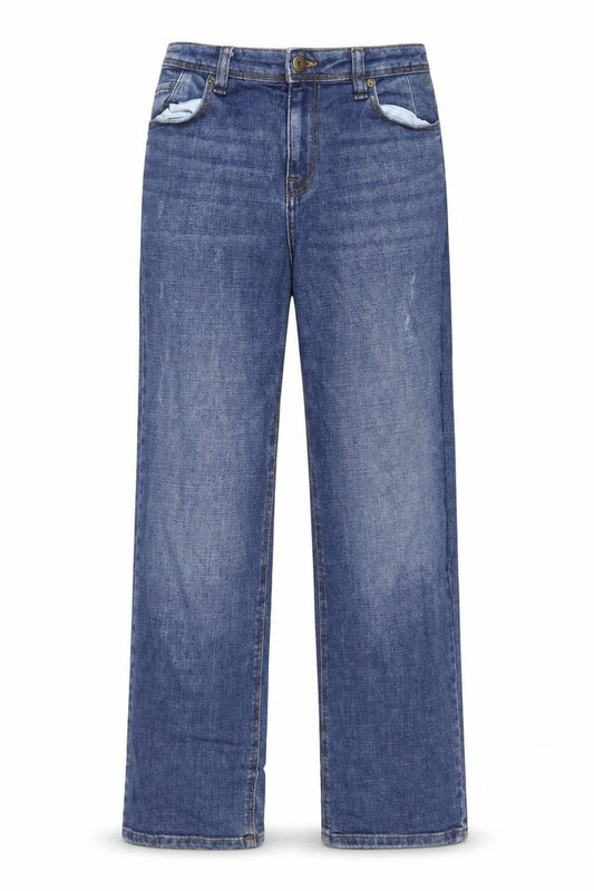 Name It Girls Blue Denim Straight Jeans Adjustable Waist Size 16 Years
