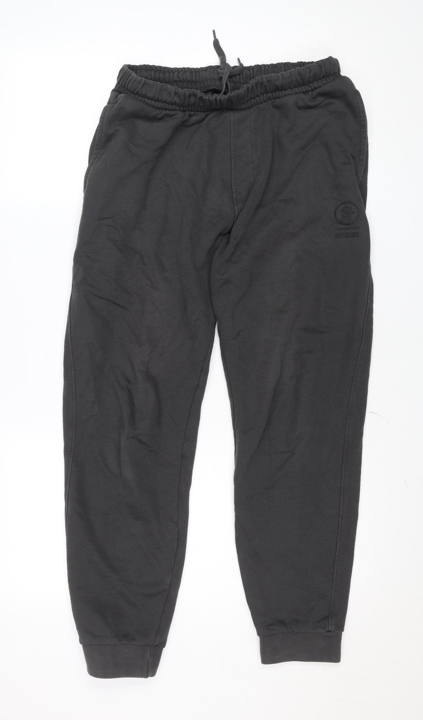 SikSilk Womens Black Regular Fit Fleece Sweatpants M