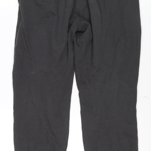 SikSilk Womens Black Regular Fit Fleece Sweatpants M