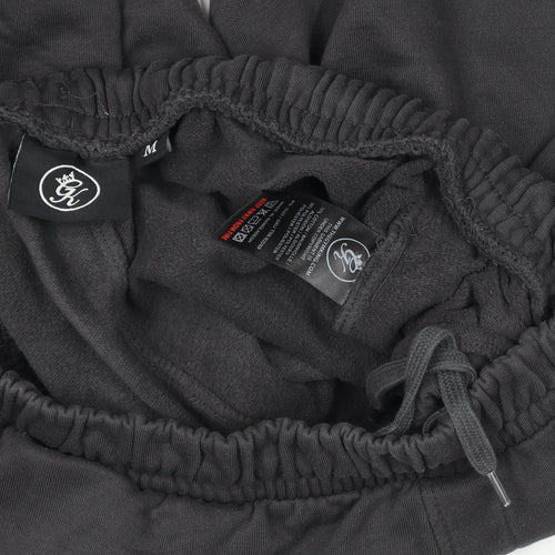 SikSilk Womens Black Regular Fit Fleece Sweatpants M