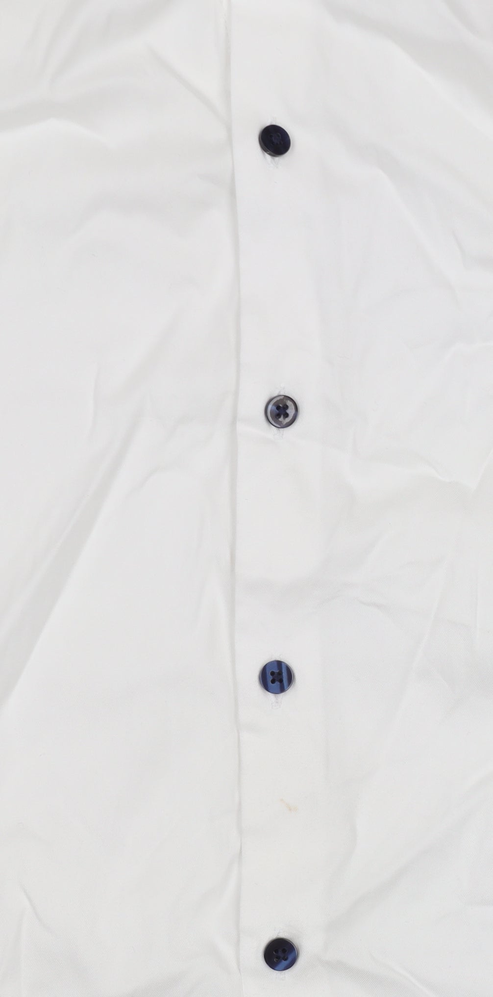 Eterna Men’s White Extra-Slim Dress Shirt Long Sleeve 16.5 Collar