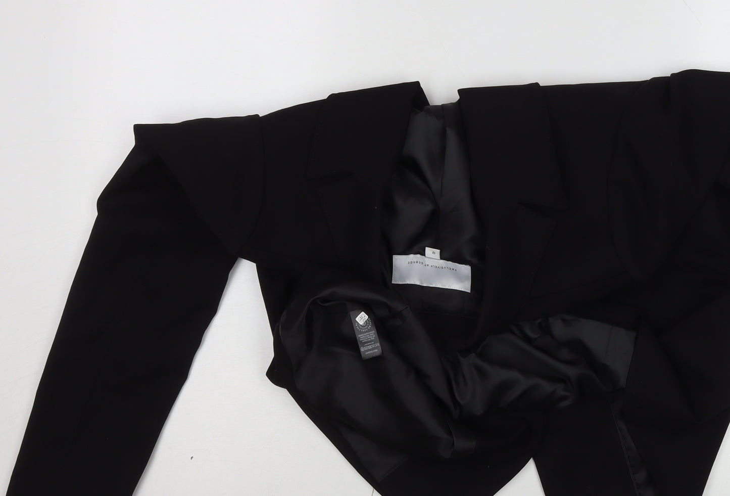 Exclusive by George Women's Black Blazer Jacket Size 12 Regular Fit
