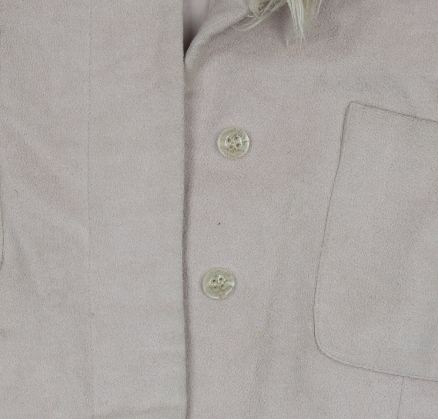 Select Womens Beige Faux Fur Trim Hooded Coat Size 14