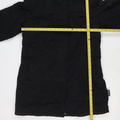 Crane Men's Black Hooded Water Resistant Parka Jacket M 40in