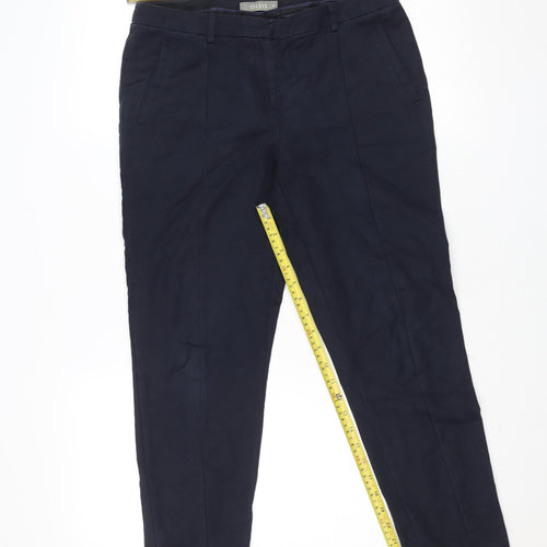 Oasis Women's Blue Chino Trousers Size 10 Slim Fit Cotton Blend