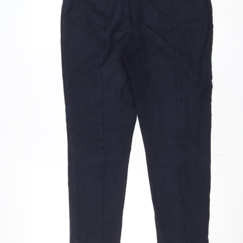 Oasis Women's Blue Chino Trousers Size 10 Slim Fit Cotton Blend